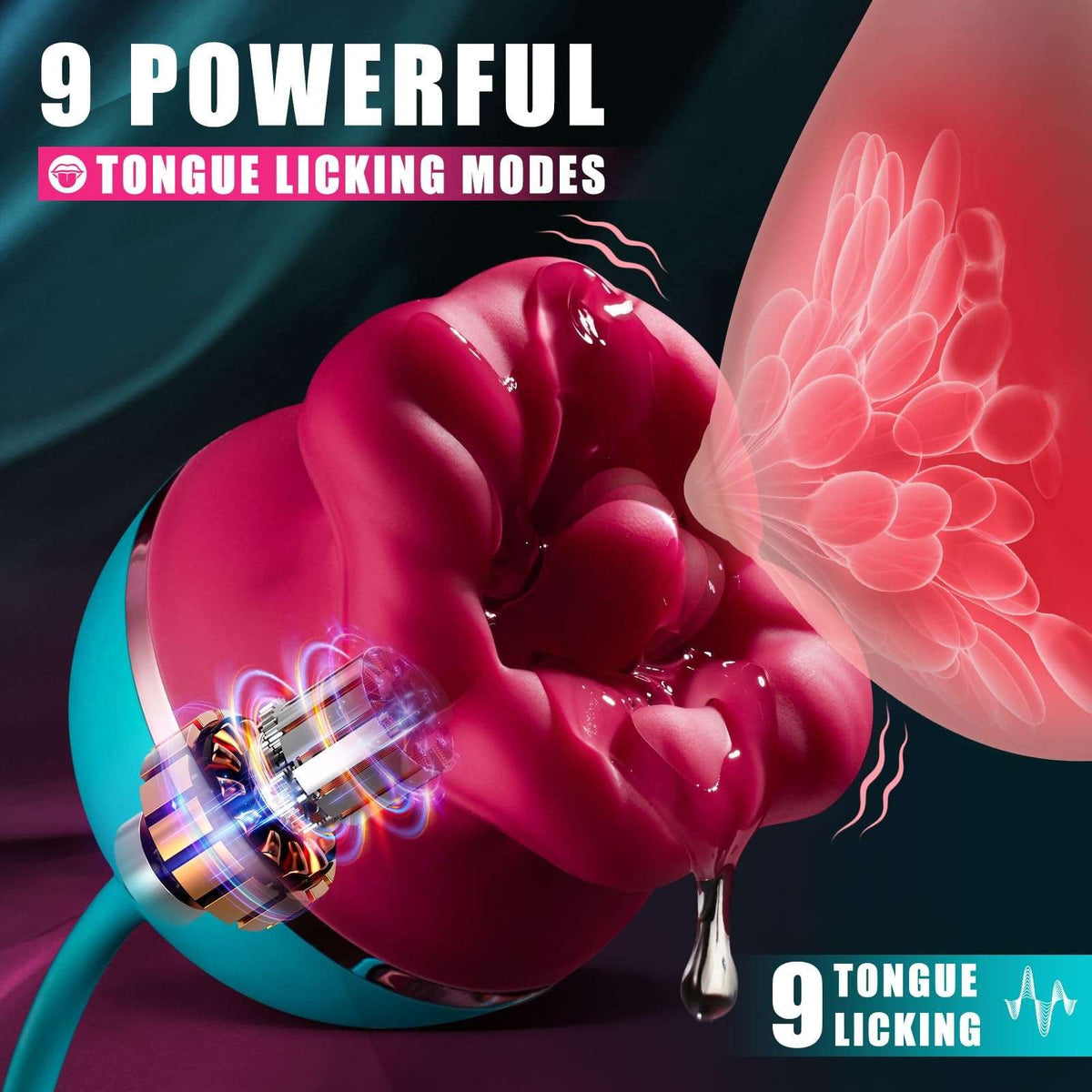 Rose-style licking thrusting vibrator, photo 3