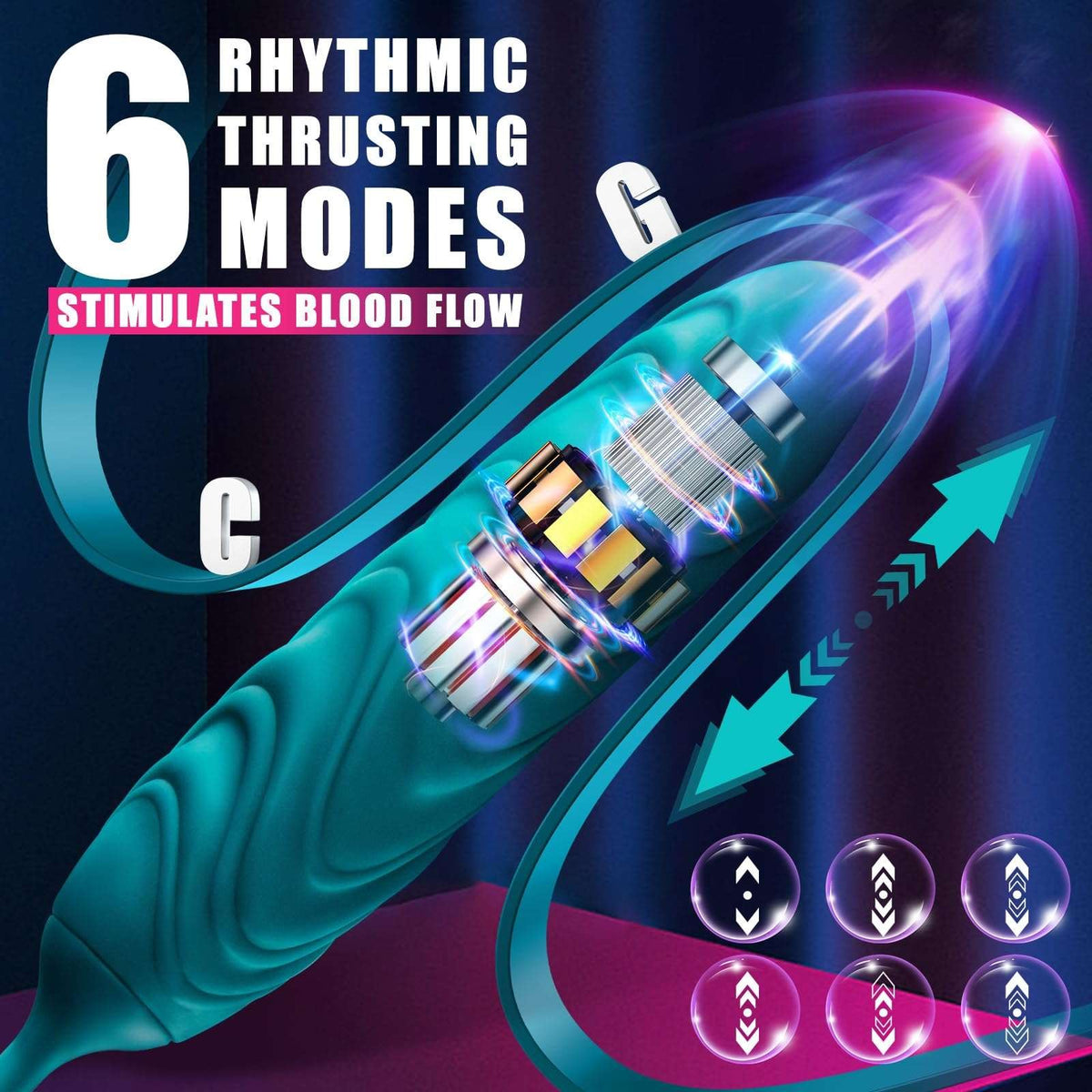 Rose-style licking thrusting vibrator, photo 5