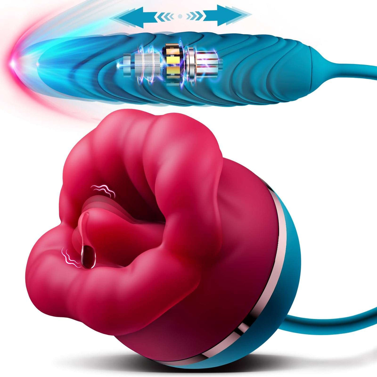 Rose-style licking thrusting vibrator, photo 6