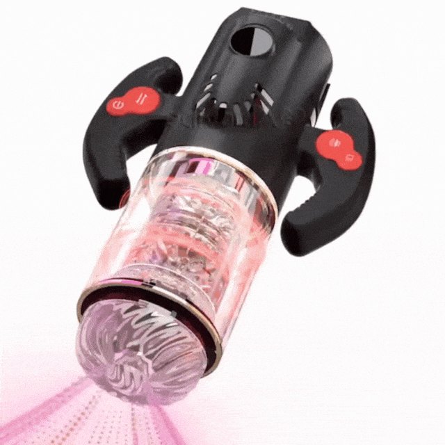 Black rotating thrusting male masturbator, photo 1