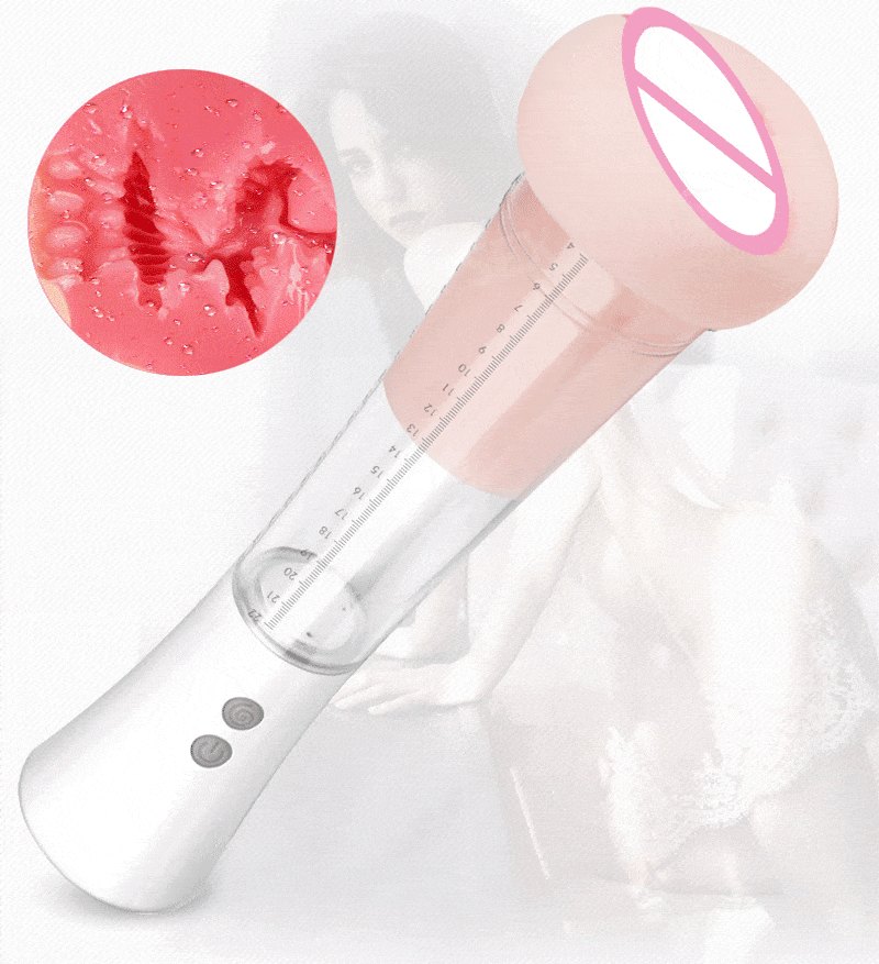 White vibrating penis vacuum pump, photo 2
