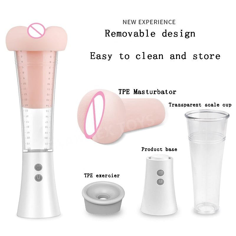 White vibrating penis vacuum pump, photo 5