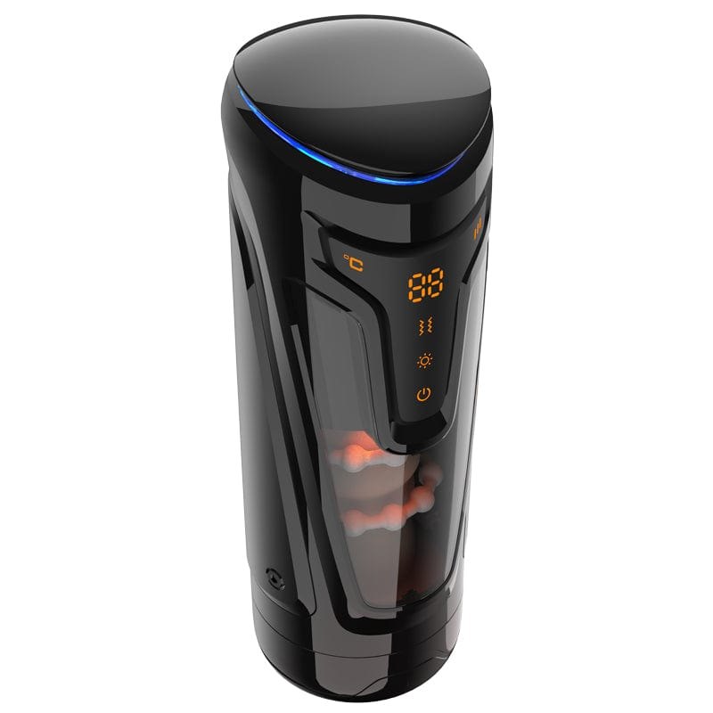 Dark grey vibrating thrusting male masturbator, photo 7