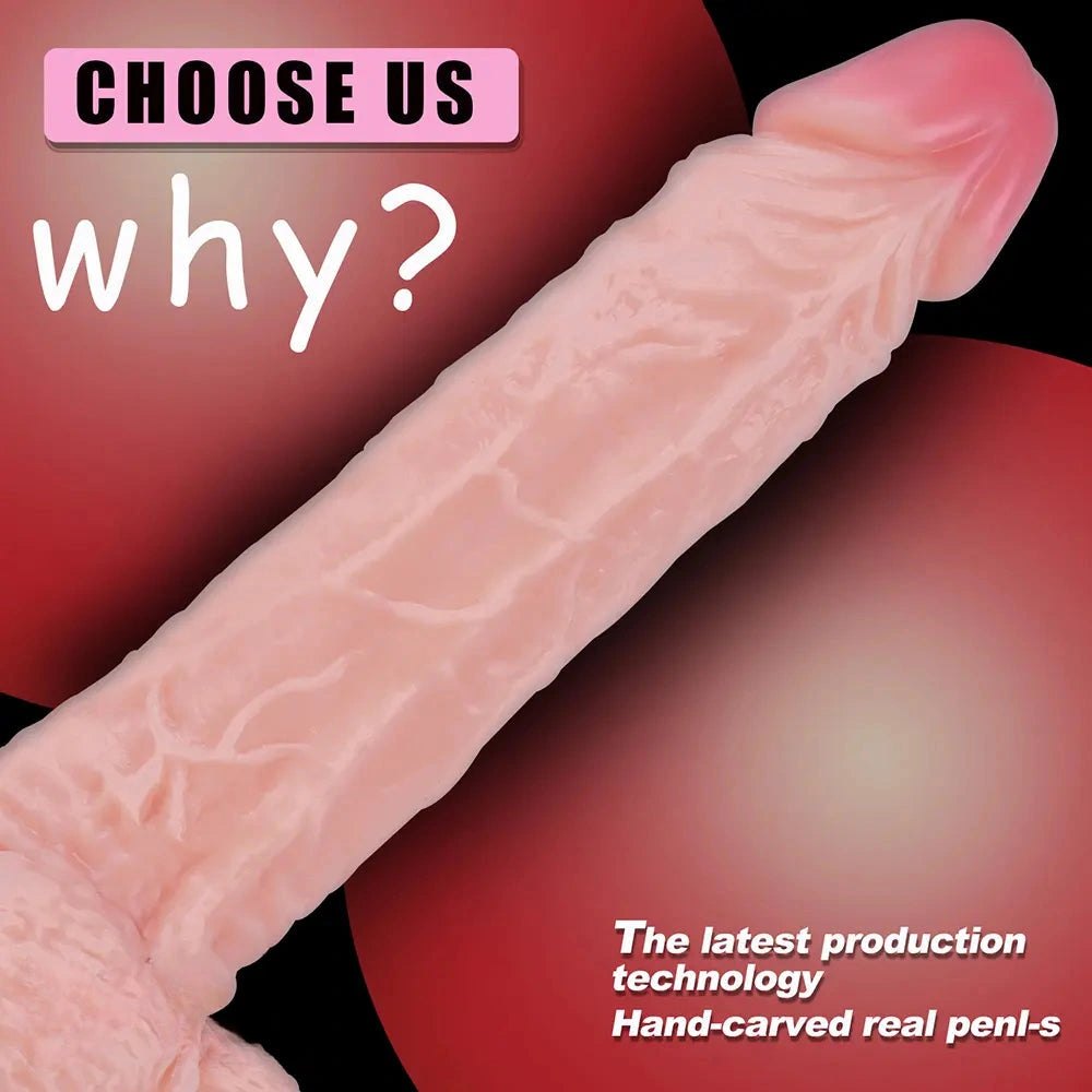 Flesh-tone realistic PVC dildo with suction cup base, photo 7