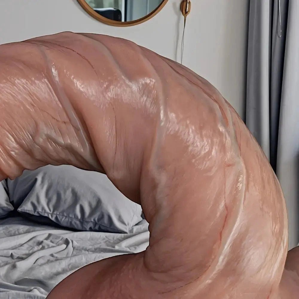 Flesh silicone large realistic dildo, photo 10