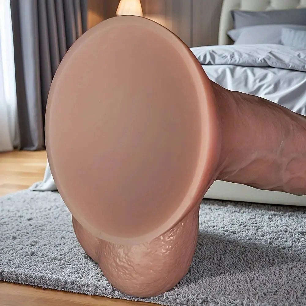 Flesh silicone large realistic dildo, photo 11