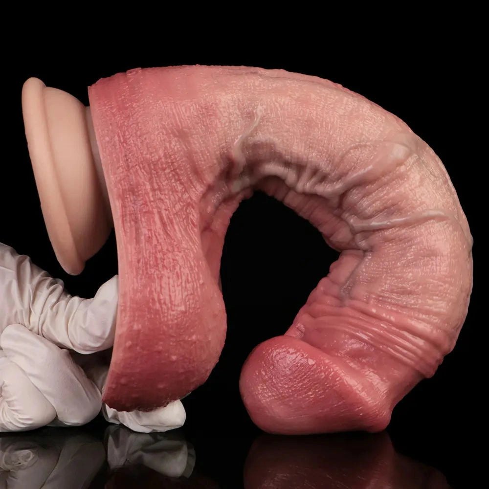 Flesh-tone silicone suction cup dildo, photo 10