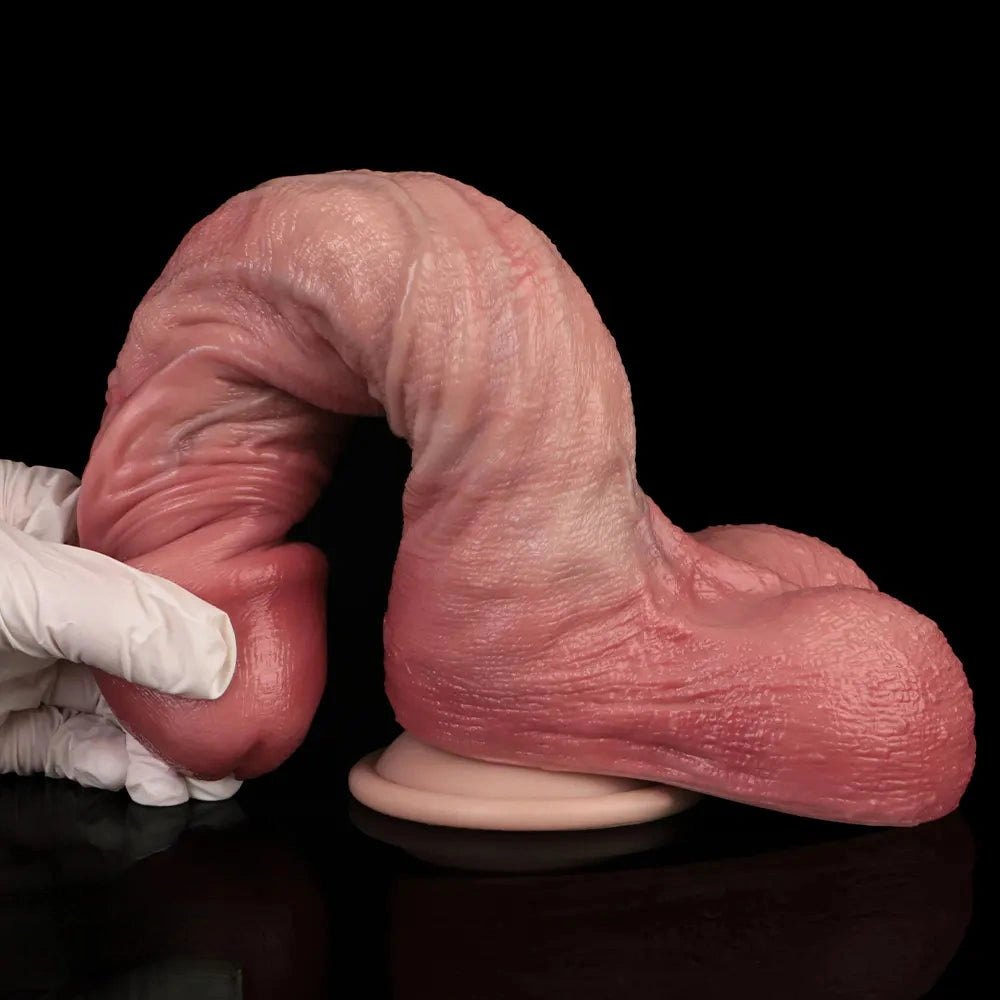 Flesh-tone silicone suction cup dildo, photo 13