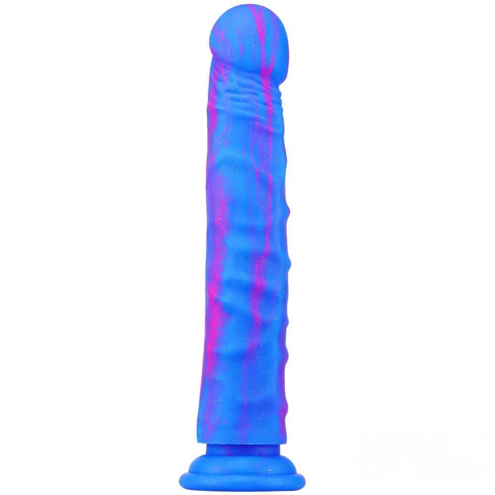 Multi-color silicone dildo with suction cup base, photo 7