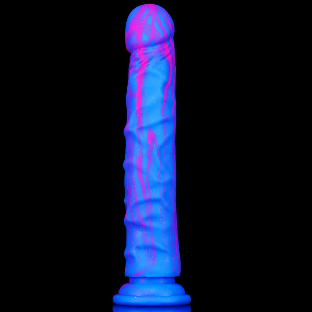 Multi-color silicone dildo with suction cup base, photo 9
