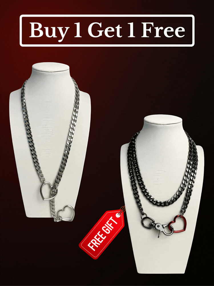 Couple-Heart-Slip-Chain-Necklace-25inch-White-WildNightX-Gift-GIF