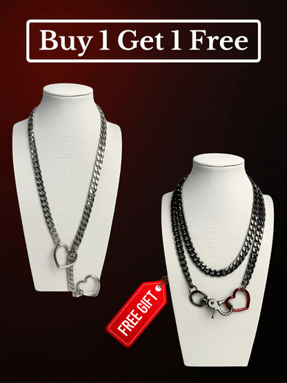Couple-Heart-Slip-Chain-Necklace-25inch-White-WildNightX-Gift-GIF