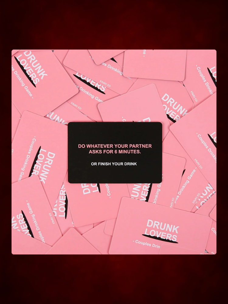 Drunk Lovers Card Game for date night close-up detail – WildNightX