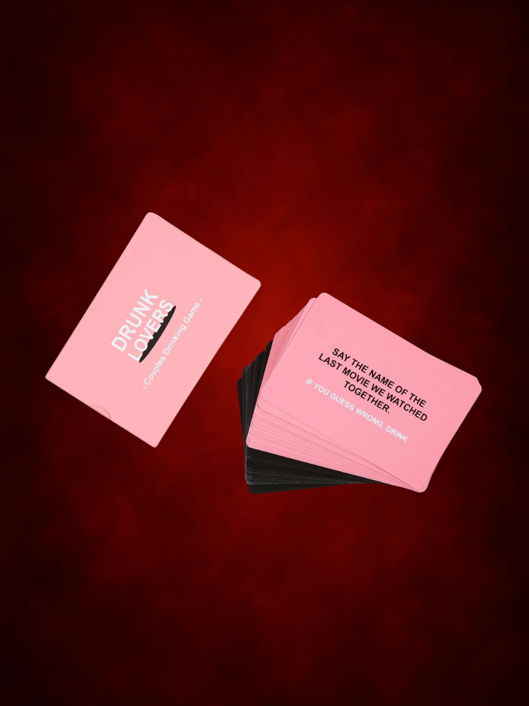 Drunk Lovers Card Game for date night in use – WildNightX