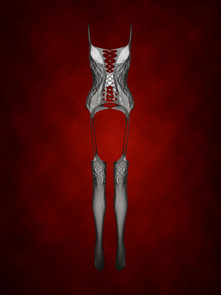 Hollow Crotchless lingerie set for women packaging view – WildNightX