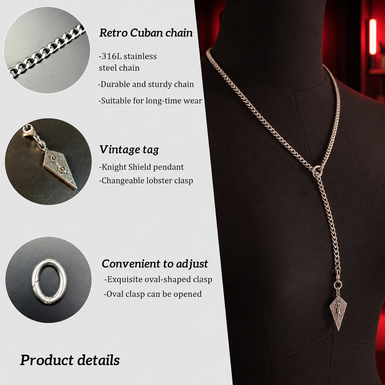 Knight Slip Chain Necklace