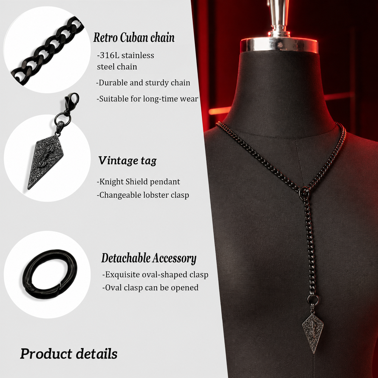 Knight Slip Chain Necklace