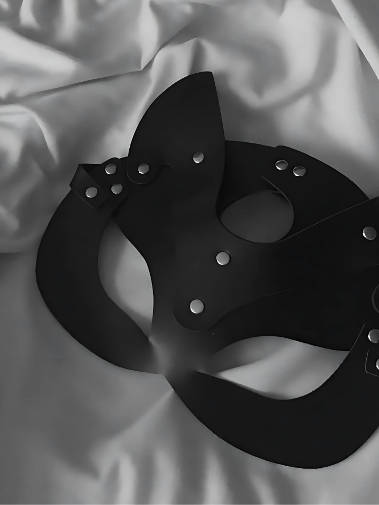 Fox Mask for couples worn on model – WildNightX