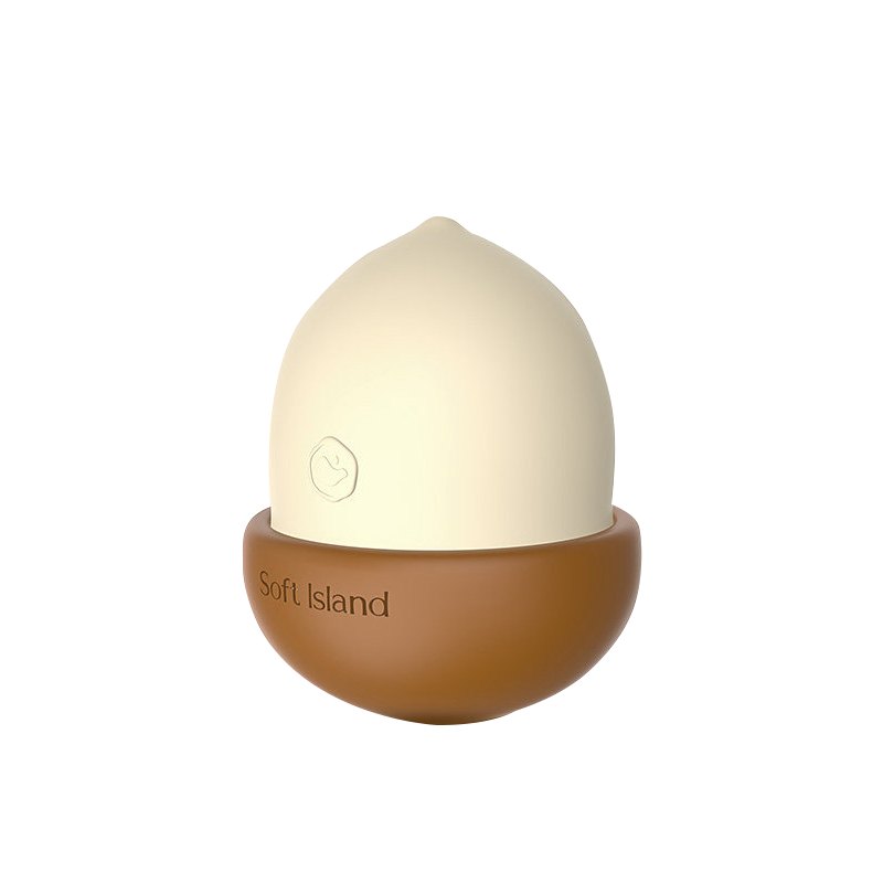 Cream acorn shaped tongue licking vibrator, photo 1