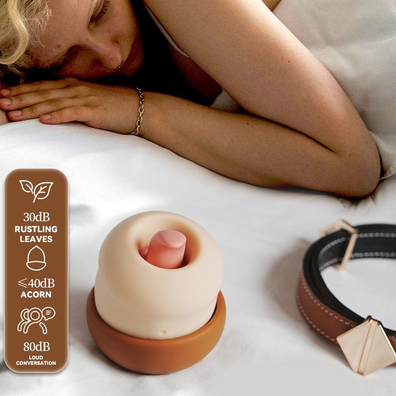 Cream acorn shaped tongue licking vibrator, photo 4
