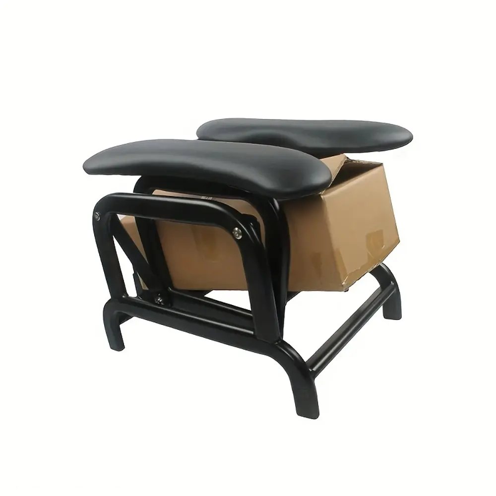 Black steel bondage chair with dildo attachment, photo 3