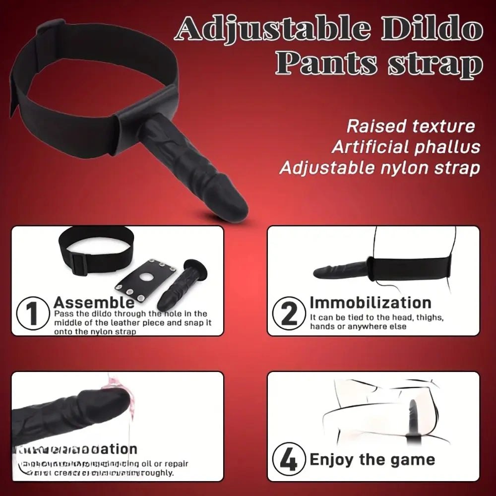 Textured bondage mouth gag with head strap, photo 9