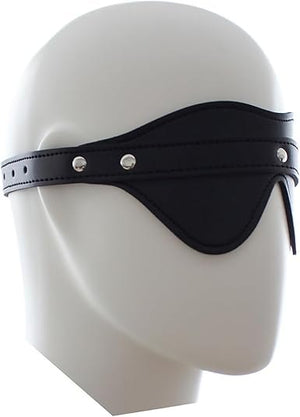 Black pu leather bondage blindfold, photo 6