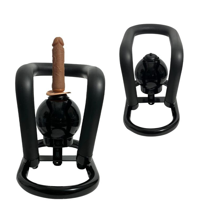 Black automatic thrusting sex machine with silicone dildo attachment, photo 3