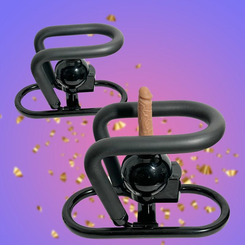 Black automatic thrusting sex machine with silicone dildo attachment, photo 6