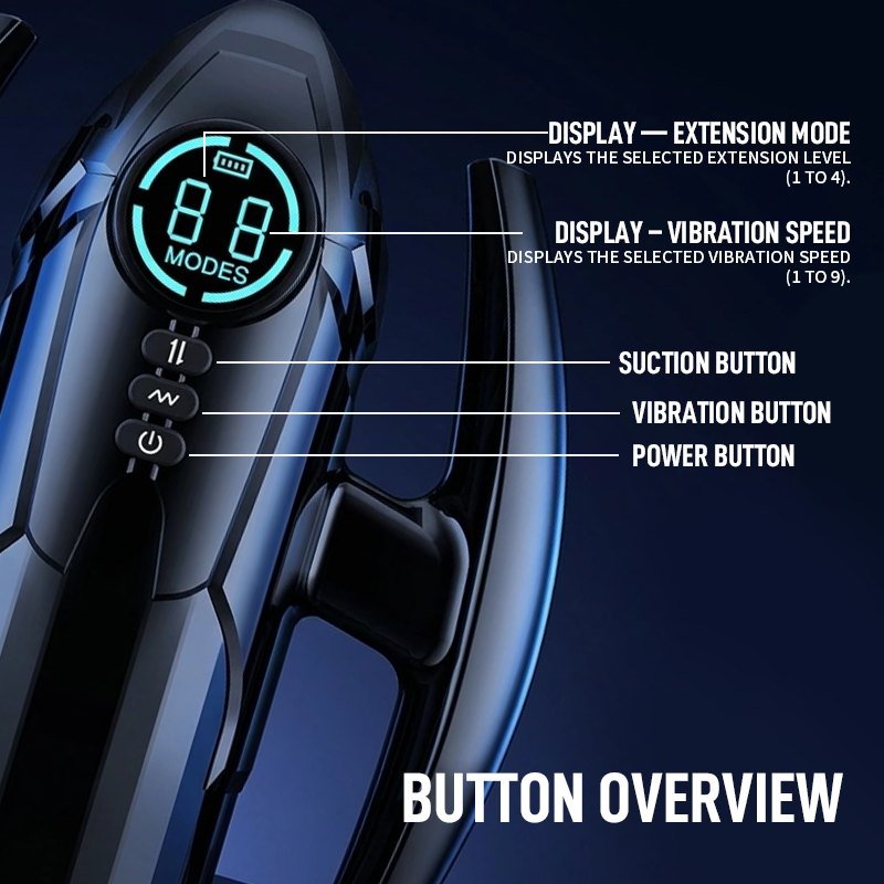 Black aerospace dual-handle male masturbator, photo 3
