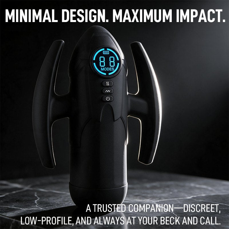 Black aerospace dual-handle male masturbator, photo 5