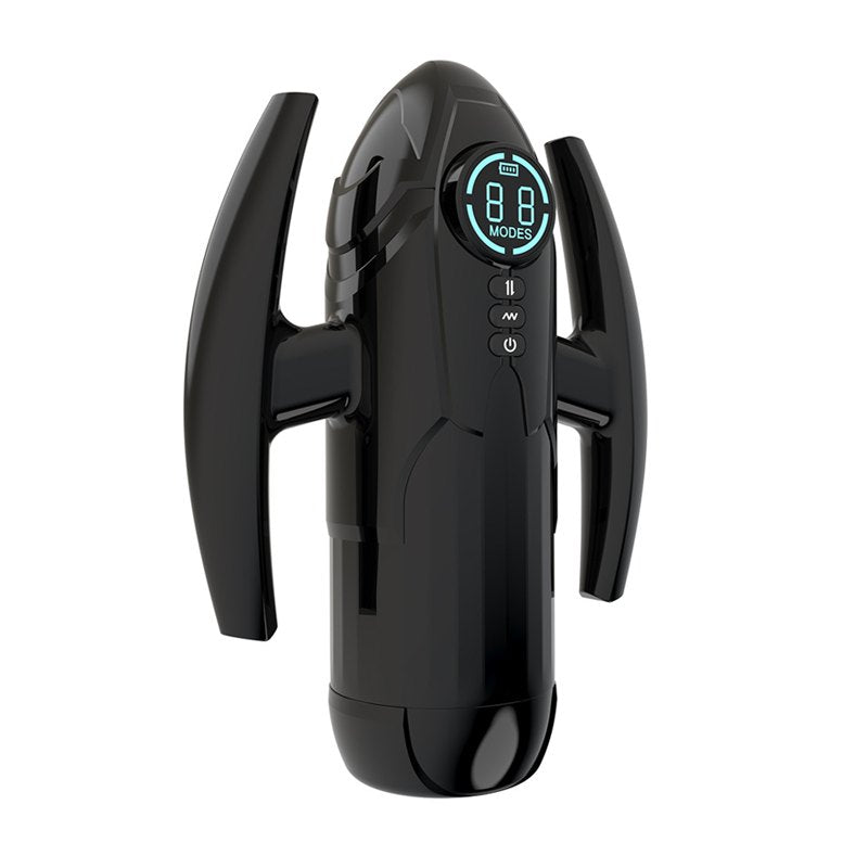 Black aerospace dual-handle male masturbator, photo 7