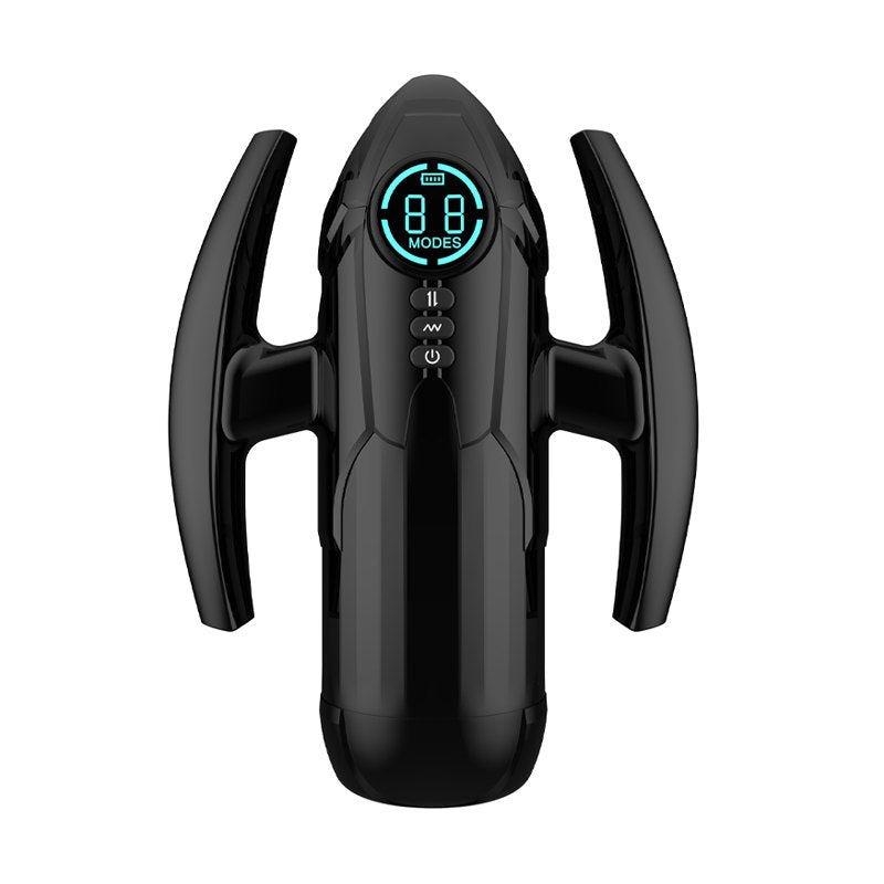 Black aerospace dual-handle male masturbator, photo 8