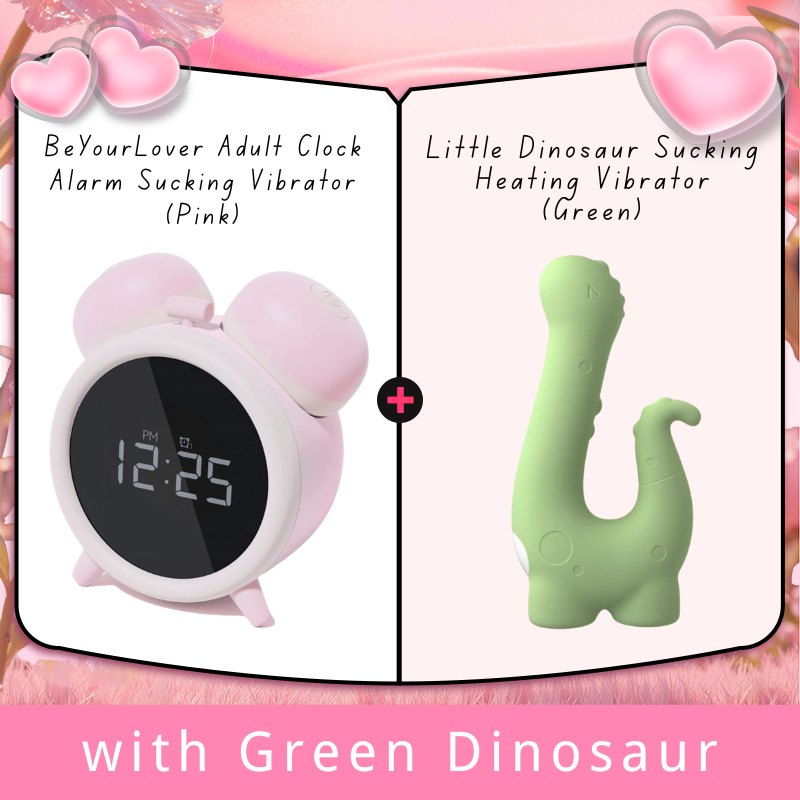 Pink alarm clock shaped sucking vibrator