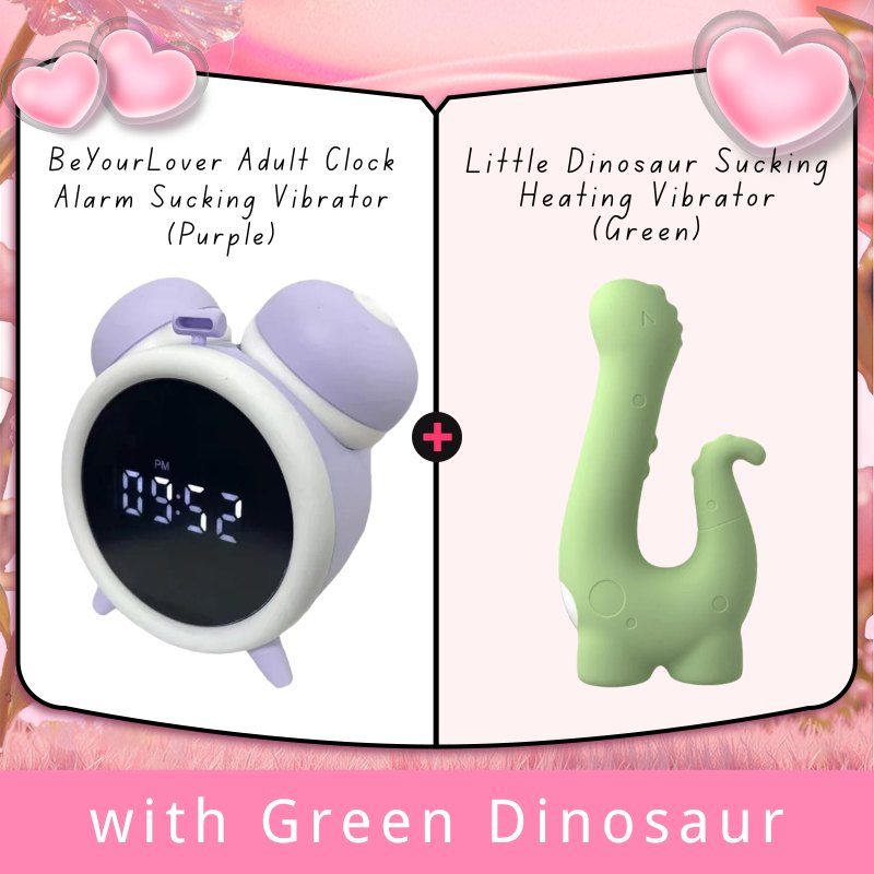 Purple alarm clock shaped sucking vibrator
