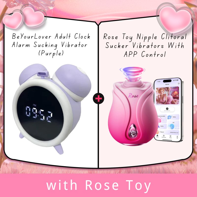 Purple alarm clock shaped sucking vibrator