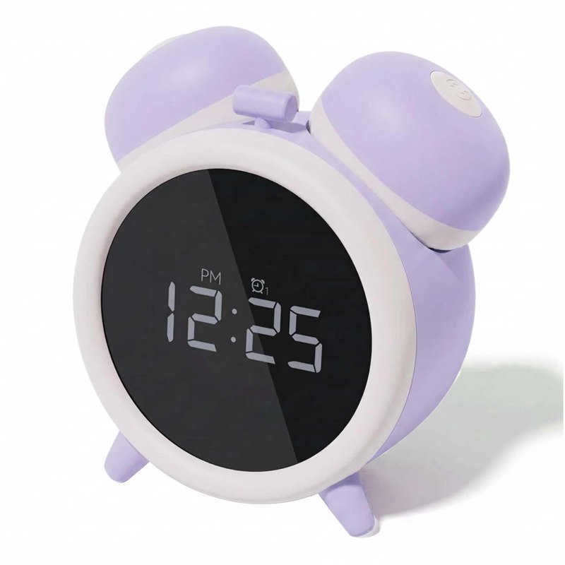 Purple alarm clock shaped sucking vibrator