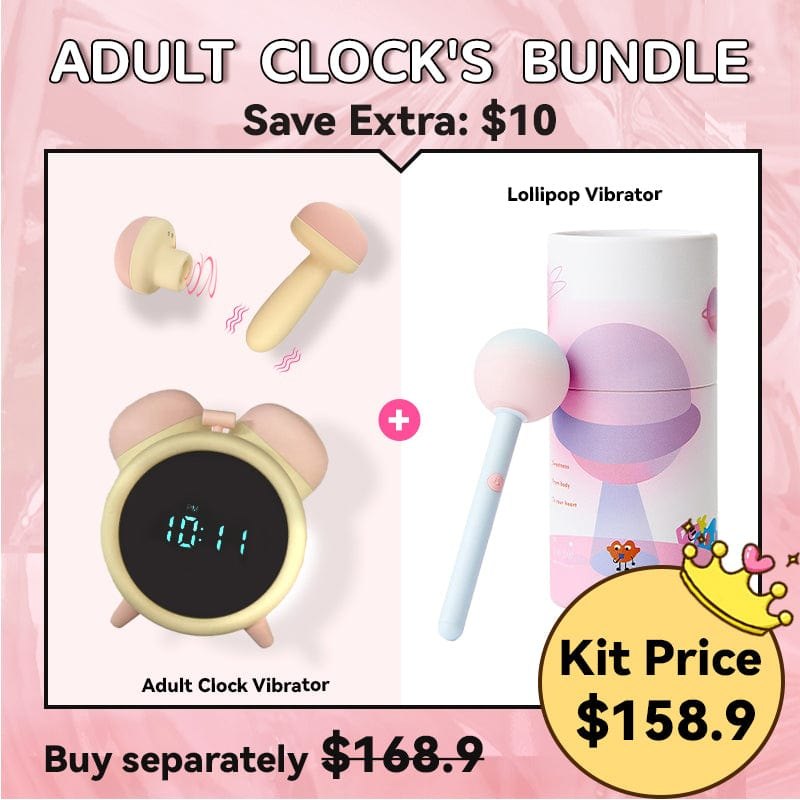 Yellow alarm clock shaped sucking vibrator