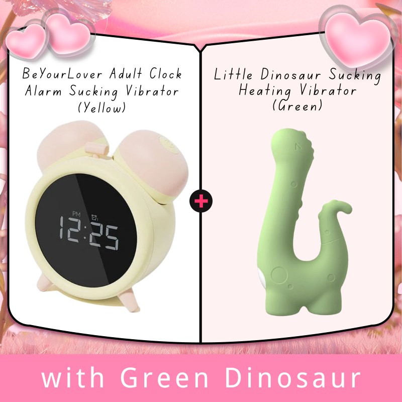 Yellow alarm clock shaped sucking vibrator
