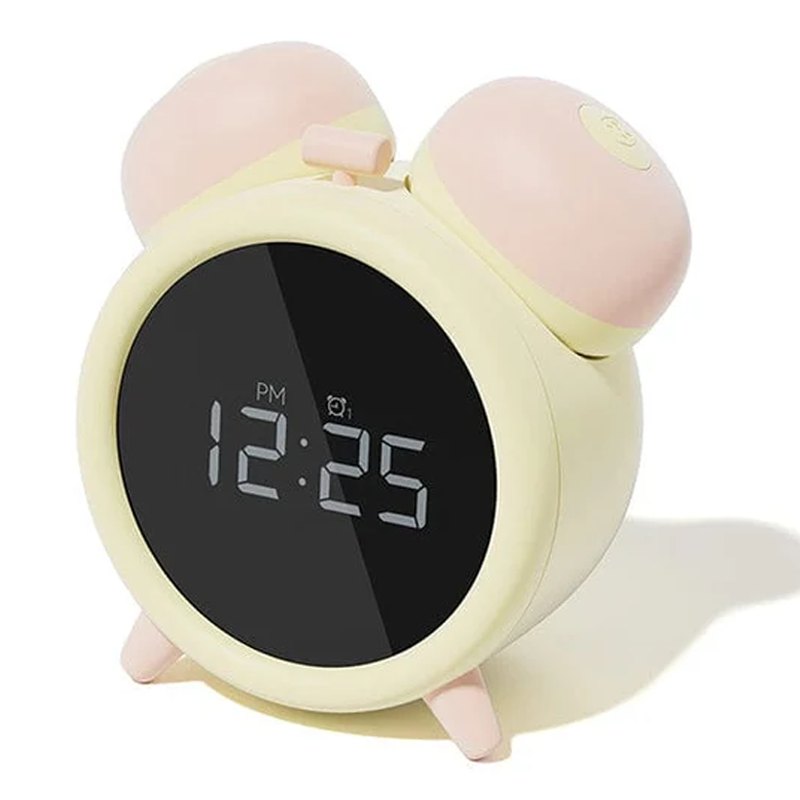 Yellow alarm clock shaped sucking vibrator