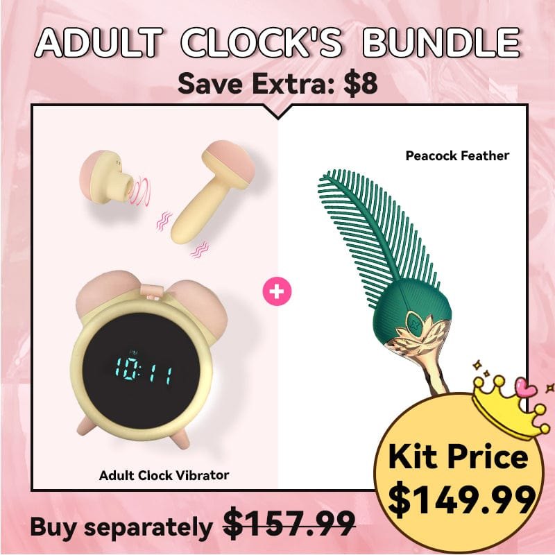 Yellow alarm clock shaped sucking vibrator