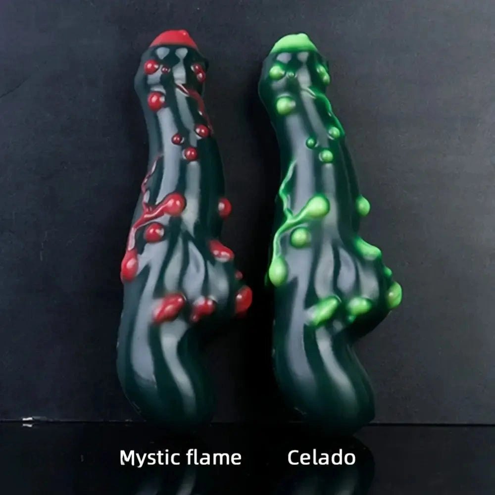 Black alien bump silicone dildo, photo 13