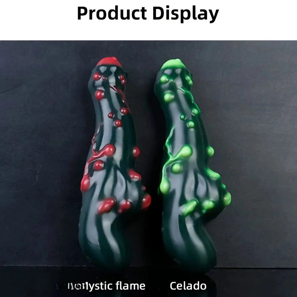 Black alien bump silicone dildo, photo 14
