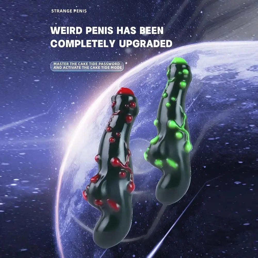 Black alien bump silicone dildo, photo 4