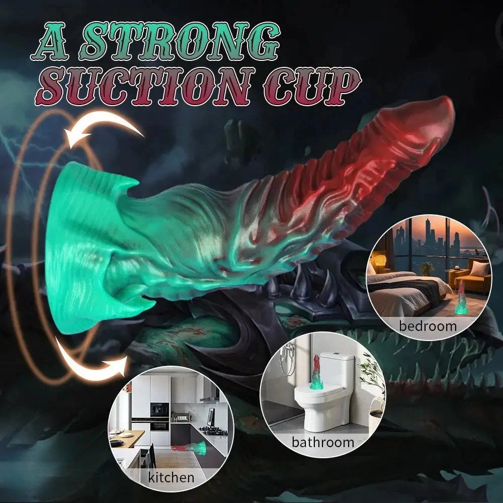 Mixed color alien fantasy silicone dildo, photo 11