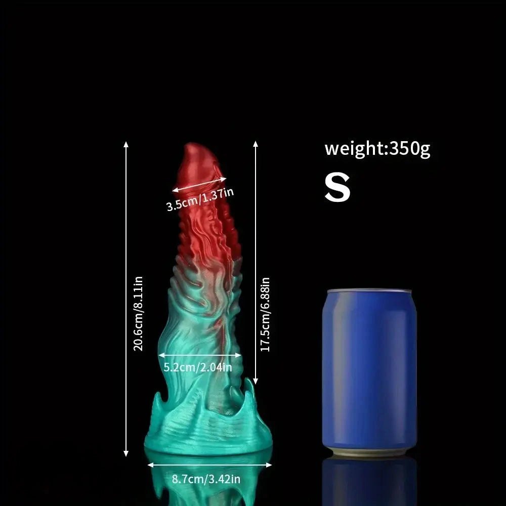 Mixed color alien fantasy silicone dildo, photo 12