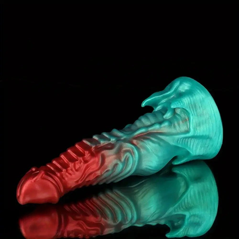 Mixed color alien fantasy silicone dildo, photo 15