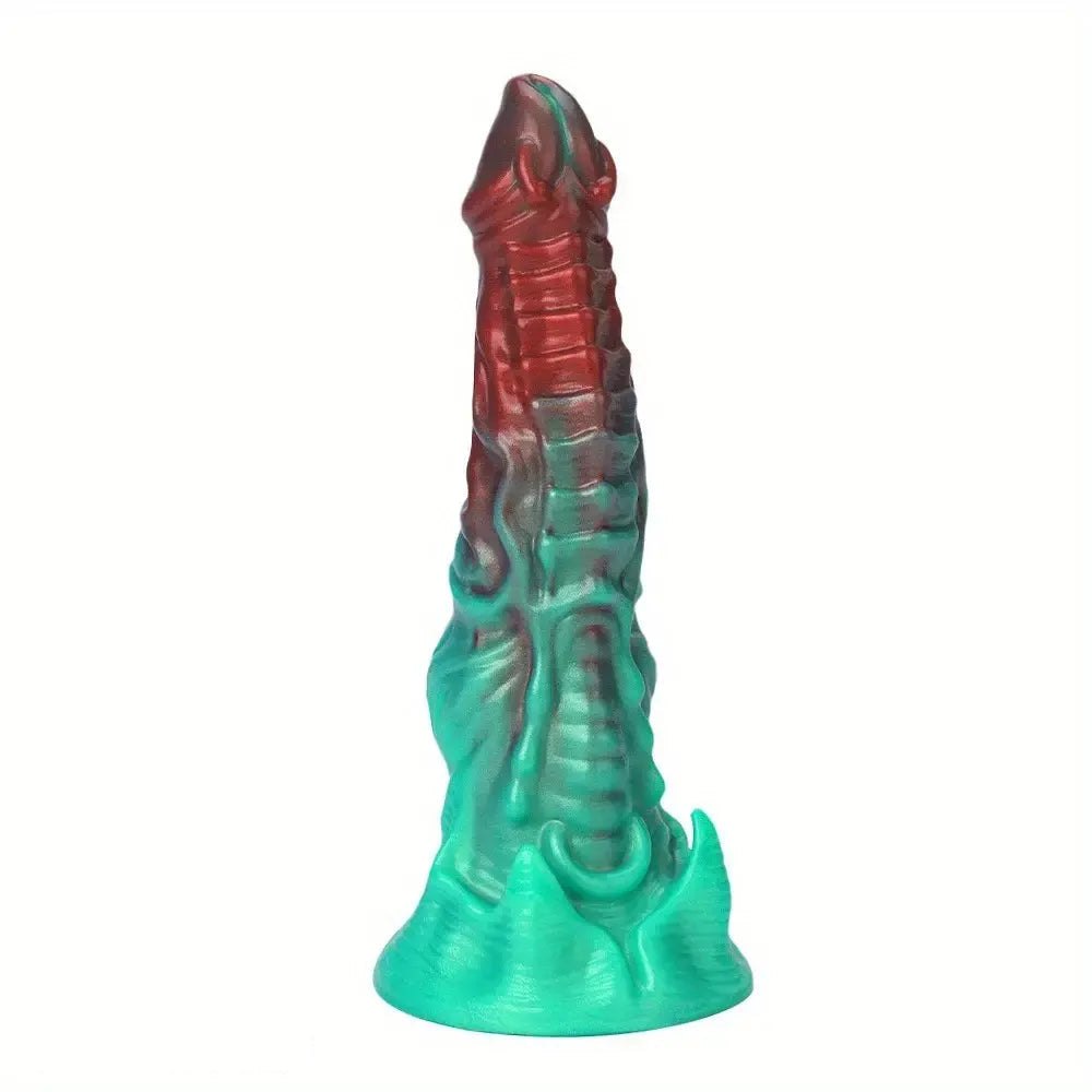 Mixed color alien fantasy silicone dildo, photo 3