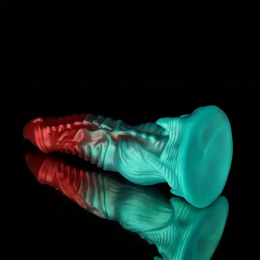 Mixed color alien fantasy silicone dildo, photo 6