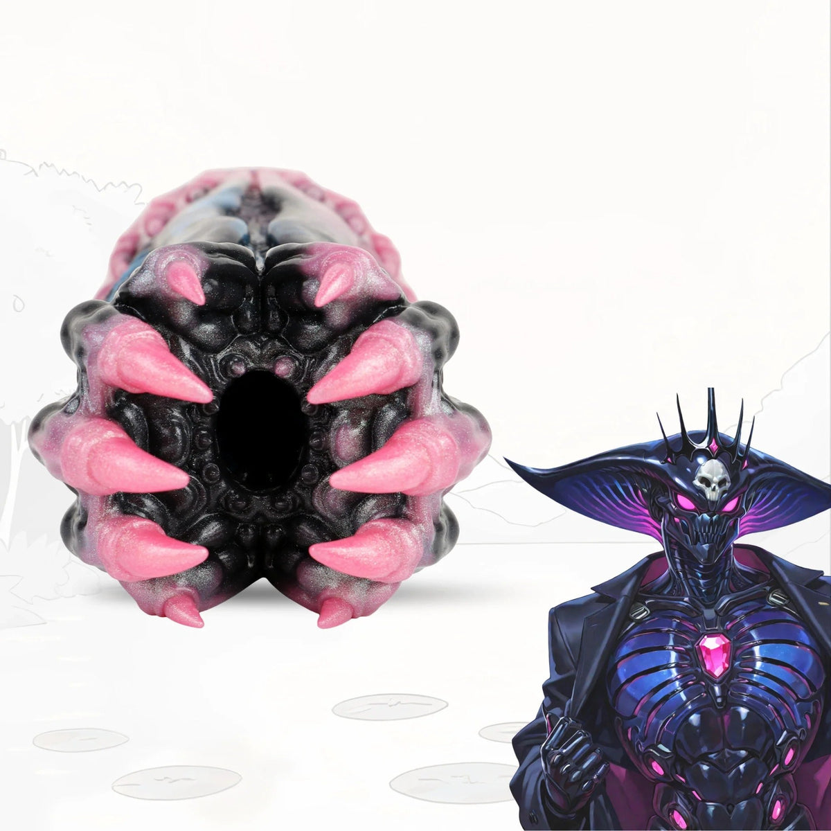 Galactic black alien paw masturbator with pink claws, photo 1